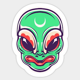 Alien Tattoo Face Sticker